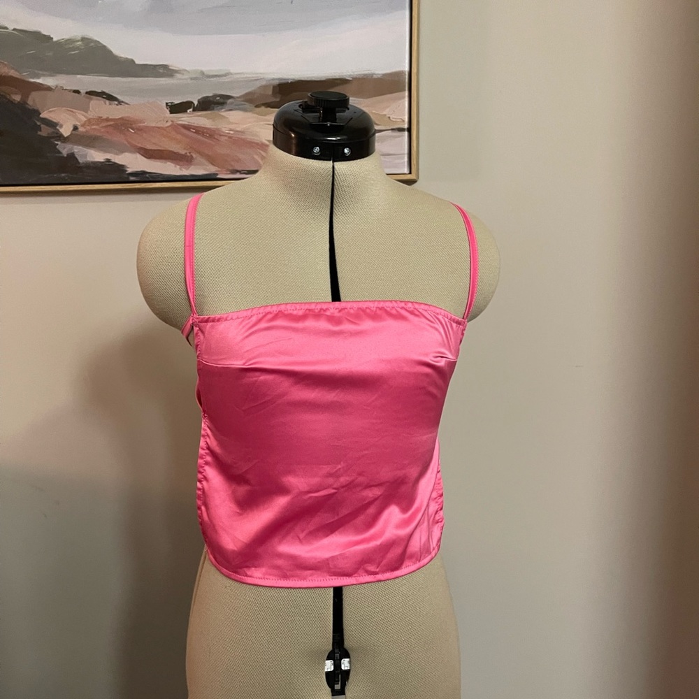 Brandy Melville Eu Europe Exclusive Pink Satin Silk T… Gem